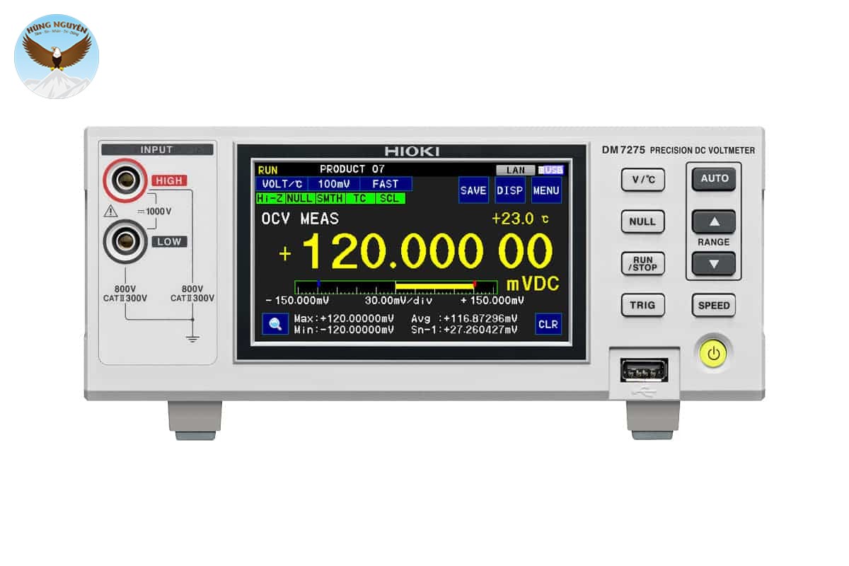 Máy đo điện áp DC HIOKI DM7275 (100 mV~1000 V, độ chính xác cao 20 ppm)