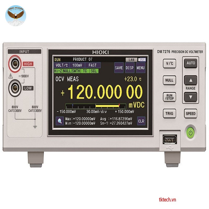 Máy đo điện áp DC HIOKI DM7276 (100 mV~1000 V, độ chính xác cao 9ppm)