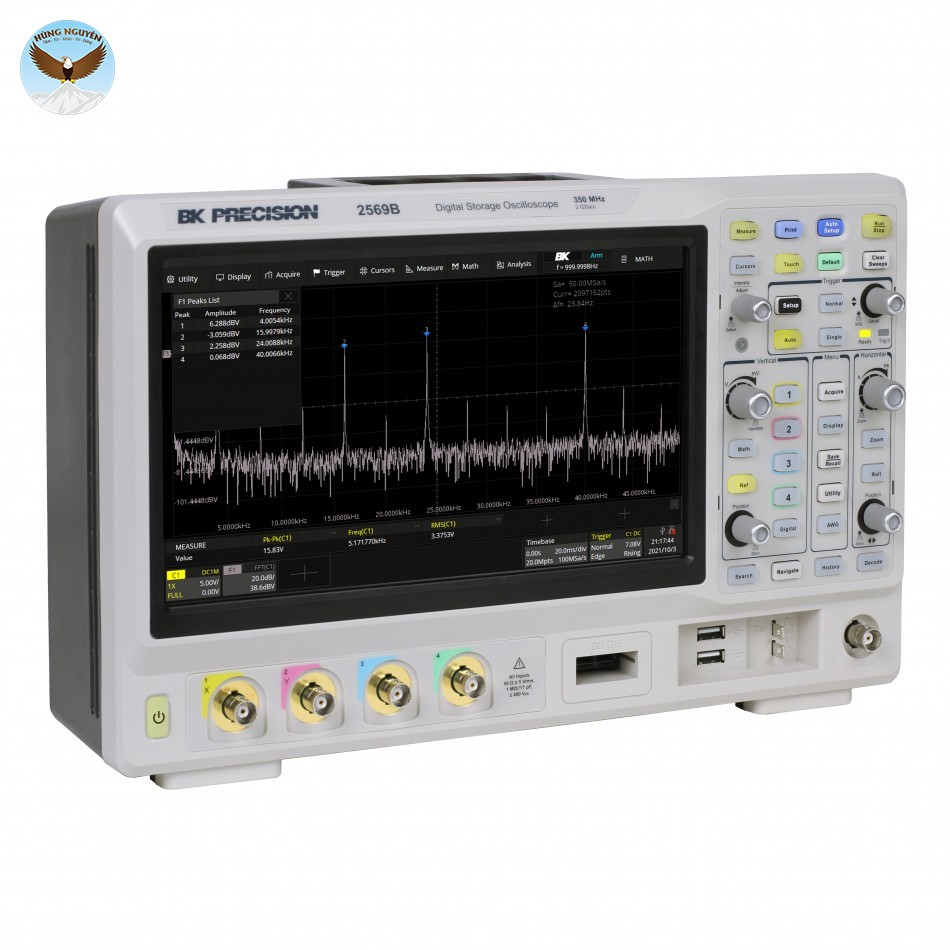 Máy hiệu sóng tín hiệu hỗn hợp BKPRECISION 2565B-MSO (100MHz, 2GSa/s, 4 kênh analog)