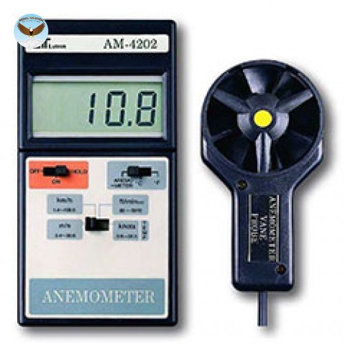 Máy đo tốc độ gió, nhiệt độ môi trường LUTRON AM-4202 (30 m/s, 60 ℃)