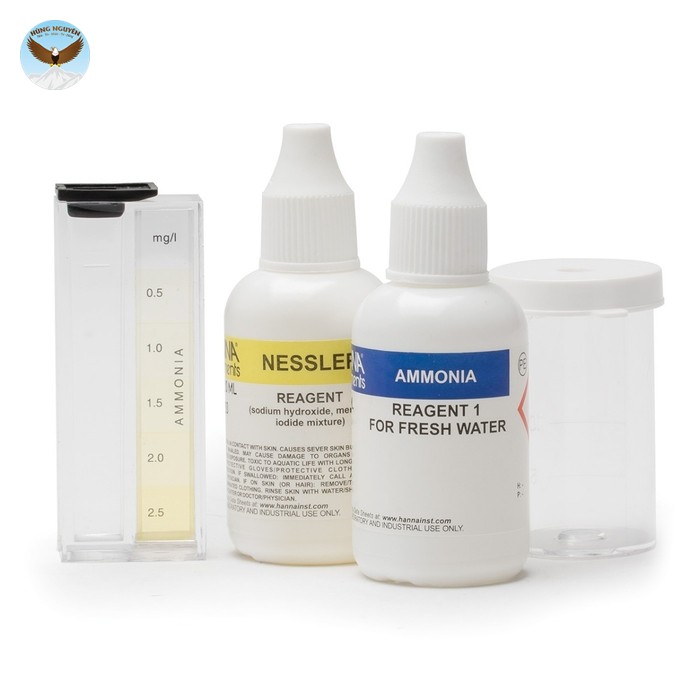Bộ dụng cụ đo Amoni trong nước ngọt HANNA HI3824 (0-2.5mg/L; thuốc thử 25 lần đo)
