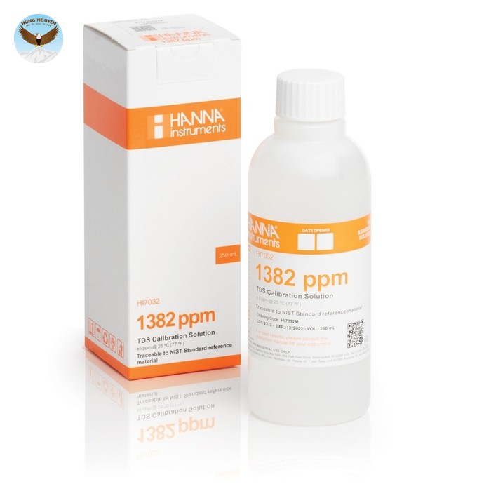 Dung Dịch Hiệu Chuẩn TDS 1382 mg/L (ppm) HANNA HI7032L (500mL)