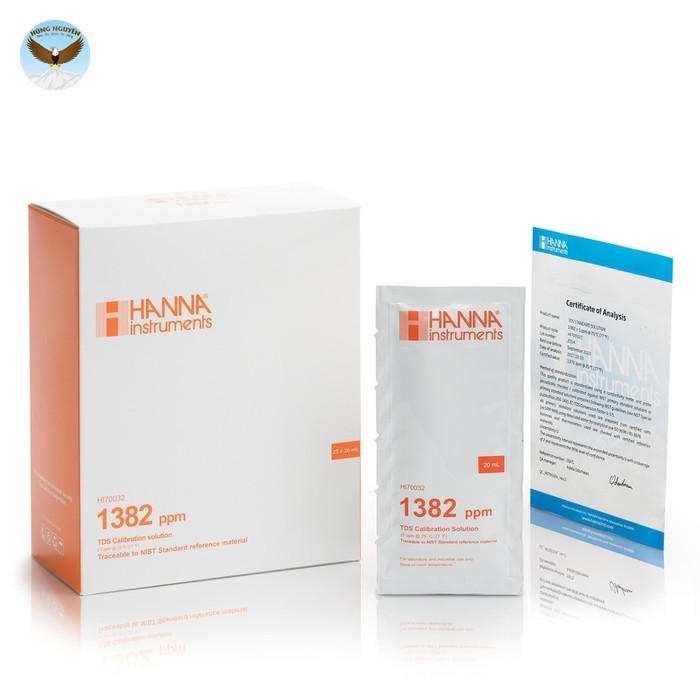 Dung Dịch Hiệu Chuẩn TDS HANNA HI70032C (20 mL x 25 gói, 1,382 mg/L)