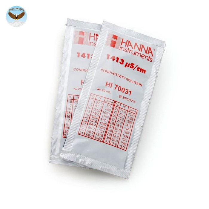 Dung Dịch Hiệu Chuẩn Độ Dẫn HANNA HI70031C (20 mL x 25 gói, 1,413 µS/cm)