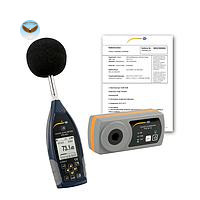 Máy đo giám sát độ ồn PCE 428-KIT-N-ICA (25-136 db (A); thiết bị hiệu chỉnh; chứng chỉ ISO)