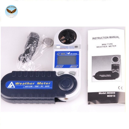 Máy tốc độ gió, độ ẩm, áp suất khí quyển, nhiệt độ điểm sương Total Meter AZ8909