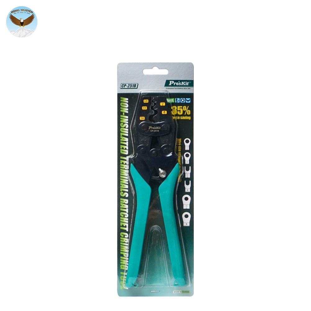 Kềm bấm cos PROSKIT CP-251B (Cos Y.O 1.25/ 2.0/ 5.5/ 8.0/ 14 mm²)