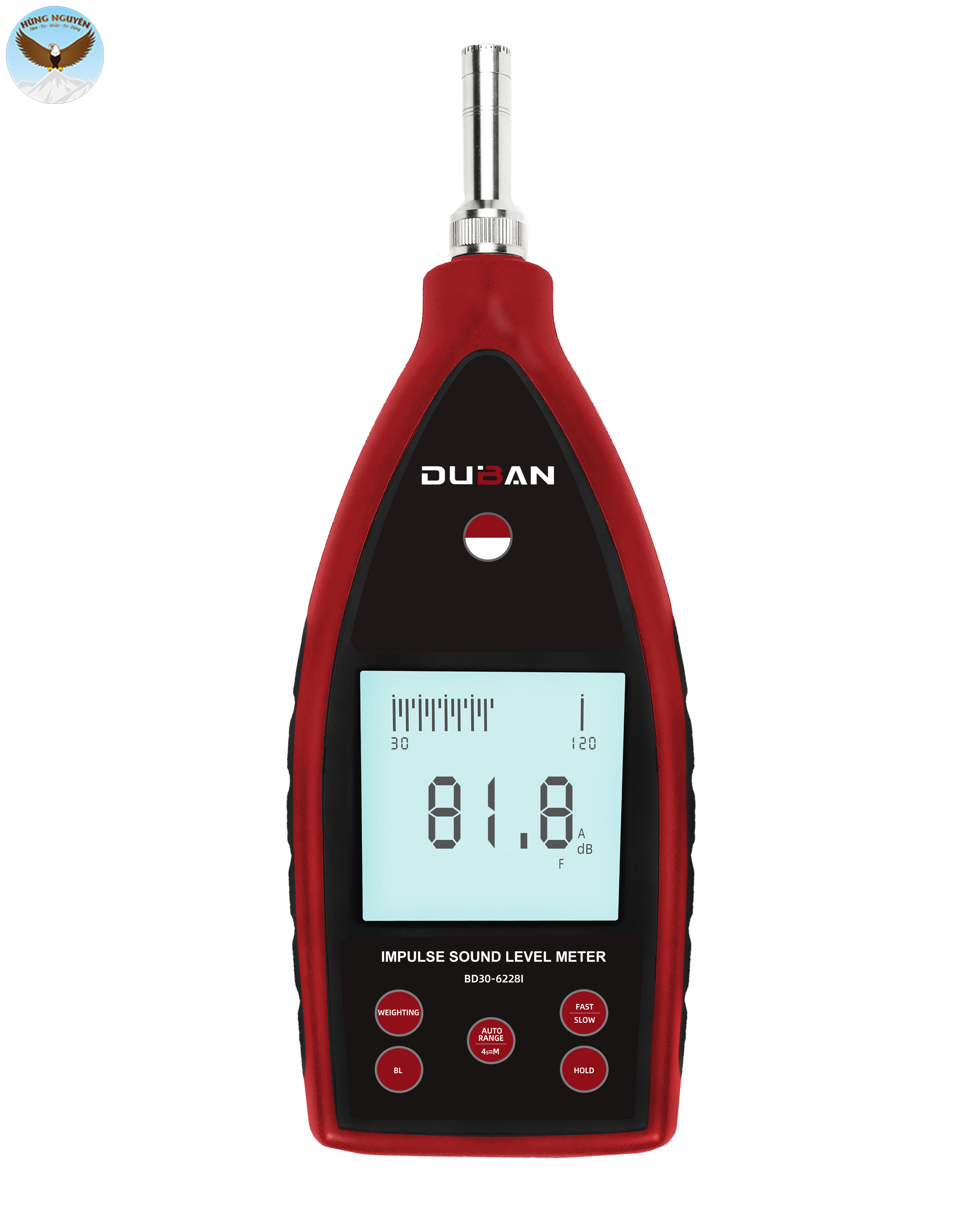 Máy đo độ ồn âm thanh xung động DUBAN DB30-6228I (25dB ~ 130dB ,10Hz ~ 20kHz)