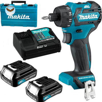Máy khoan vặn vít dùng pin MAKITA DF032DSAE (Sạc nhanh DC10SB, 2 pin 2.0Ah , BL1021B)