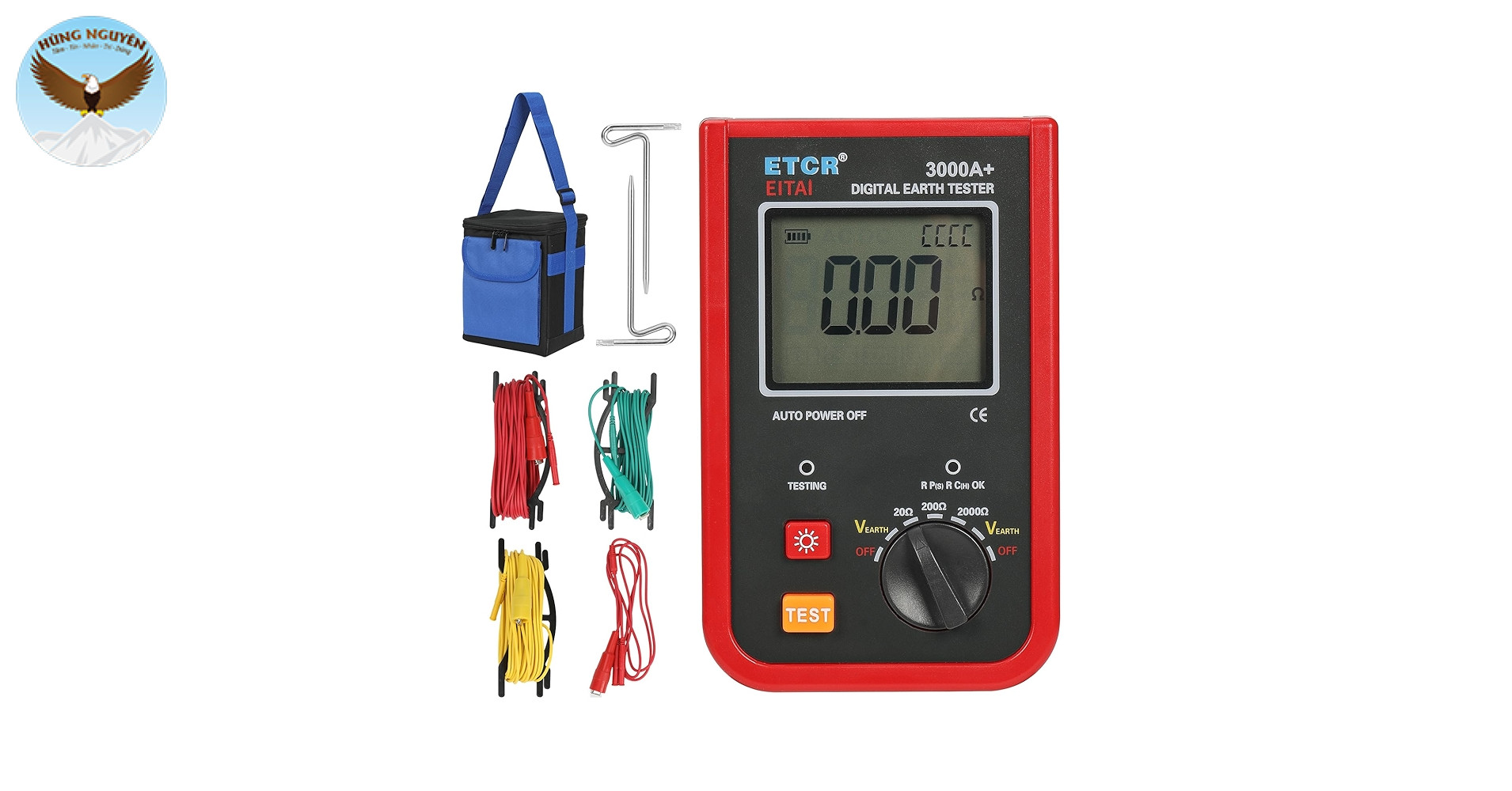 Máy đo điện trở đất kỹ thuật số ETCR ETCR3000A+ (0.00Ω~2000Ω, 200VAC)