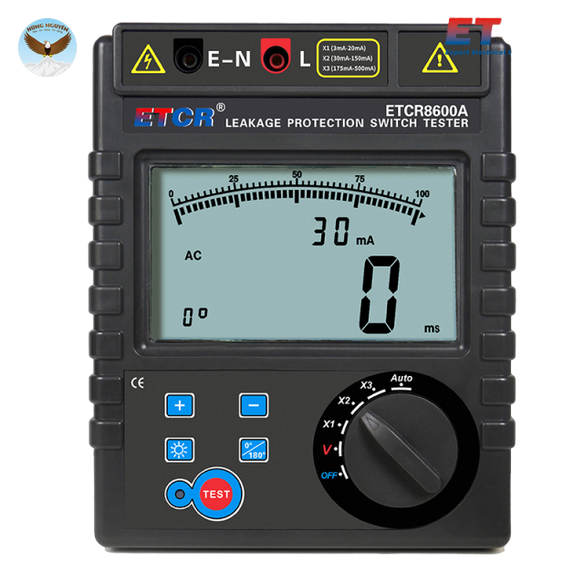 Thiết bị kiểm tra rò rỉ ETCR ETCR8600B (5mA~1000mA, 16 gears, 0ms~999ms, AC 0~600)