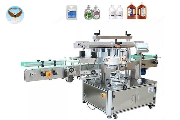 Máy dán nhãn hai mặt chai vuông MIKYO FK911