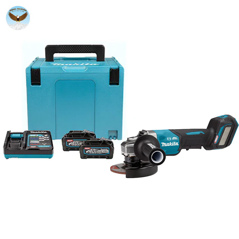 Máy mài góc dùng pin MAKITA GA027GM201 (100mm , (Sạc nhanh(DC40RA), 2 pin 4.0Ah(BL4040))