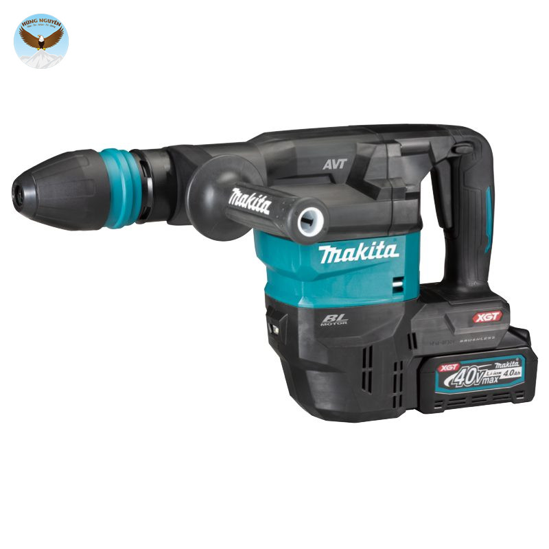 MÁY ĐỤC BÊ TÔNG DÙNG PIN MAKITA HM001GM202 (CHUÔI GÀI SDS-M  , kèm 2 pin 4.0+ sạc nhanh)