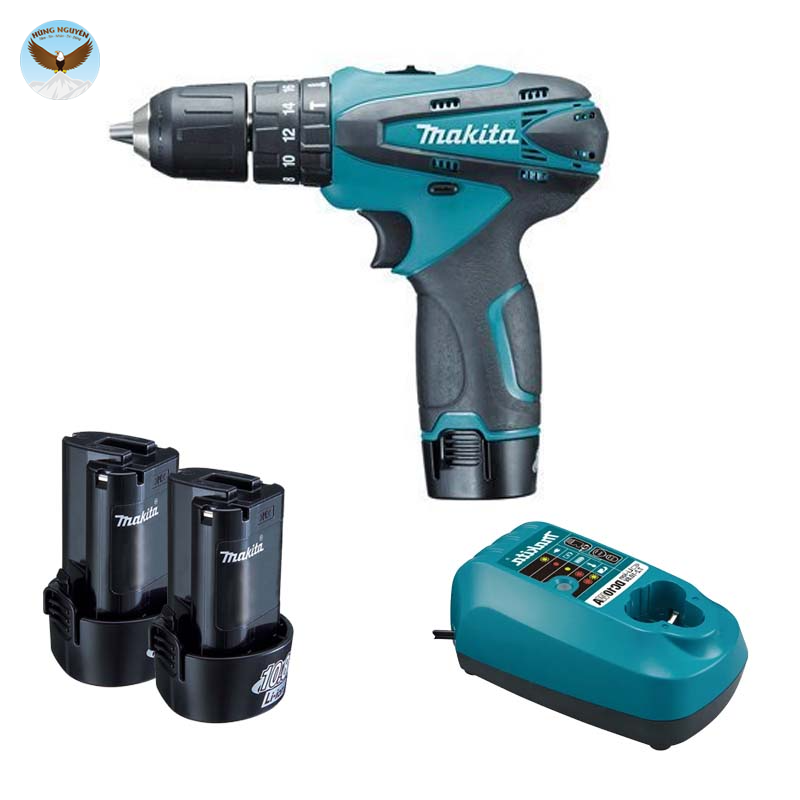 MÁY KHOAN BÚA, VẶN VÍT DÙNG PIN MAKITA HP330DWE (Sạc(DC10WA), 2 pin 1.3Ah(BL1013))