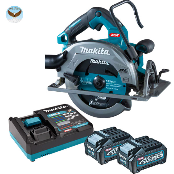 MÁY CƯA ĐĨA DÙNG PIN MAKITA HS003GM201 (190MM/AWS/BL)(40V M (kèm 02 pin 4.0Ah + sạc nhanh)