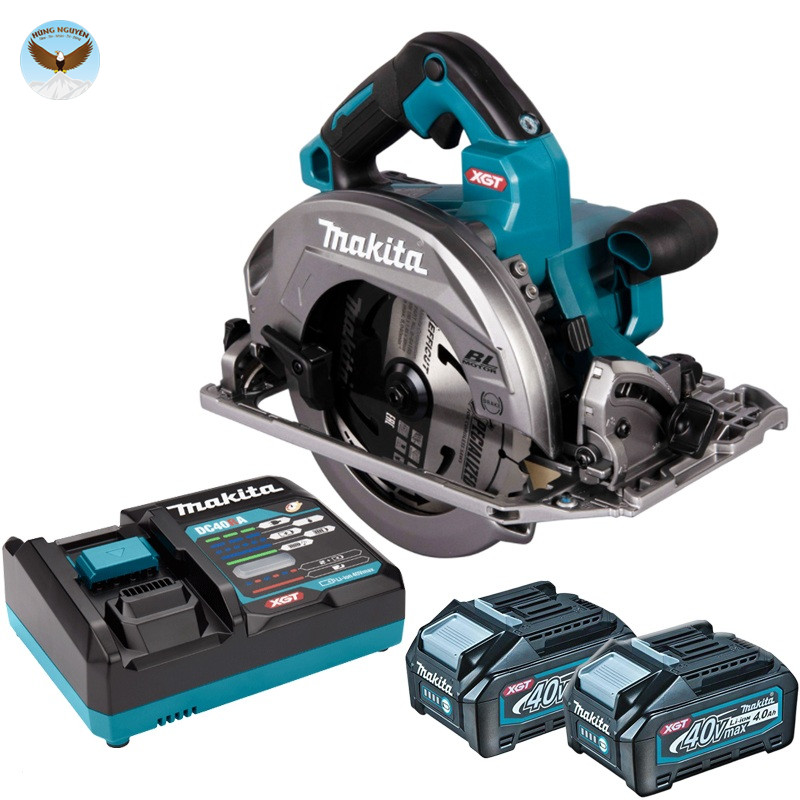 MÁY CƯA ĐĨA DÙNG PIN MAKITA HS004GM201 (190MM/CÓ THỂ GẮN TRỰC TIẾP VỚI THANH TRƯỢT/AWS/BL (kèm 02 pin 4.0Ah + sạc nhanh))