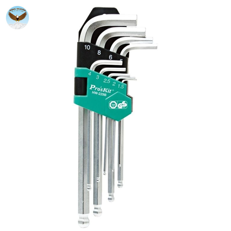 Bộ lục giác PROSKIT HW-229B (1.5/ 2/ 2.5/ 3/ 4/ 5/ 6/ 8/ 10mm)