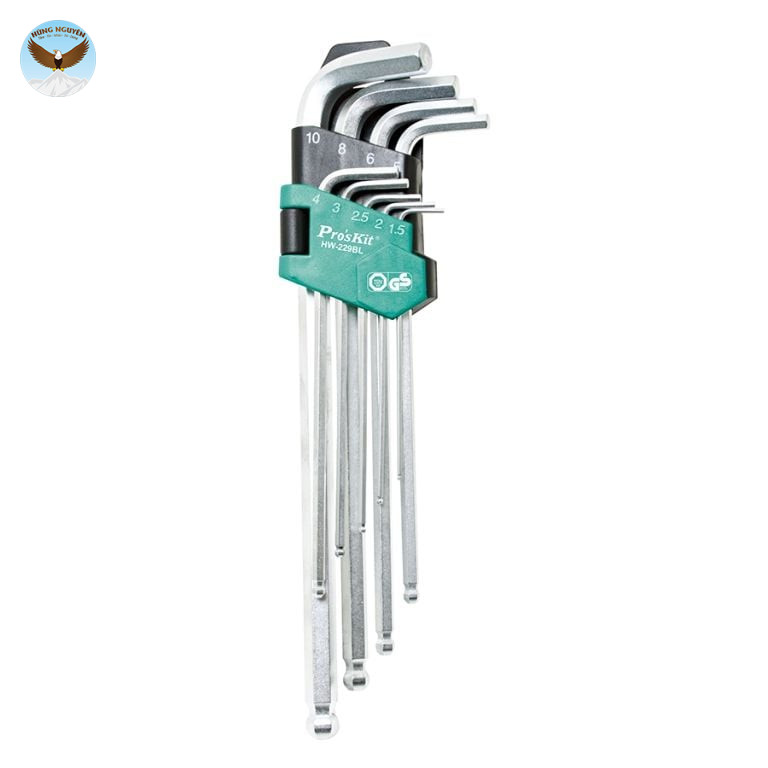 Bộ lục giác PROSKIT HW-229BL (1.5/ 2/ 2.5/ 3/ 4/ 5/ 6/ 8/ 10mm)
