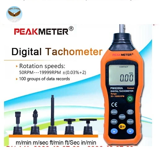 Máy đo tốc độ vòng quay PEAKMETER PM6208A