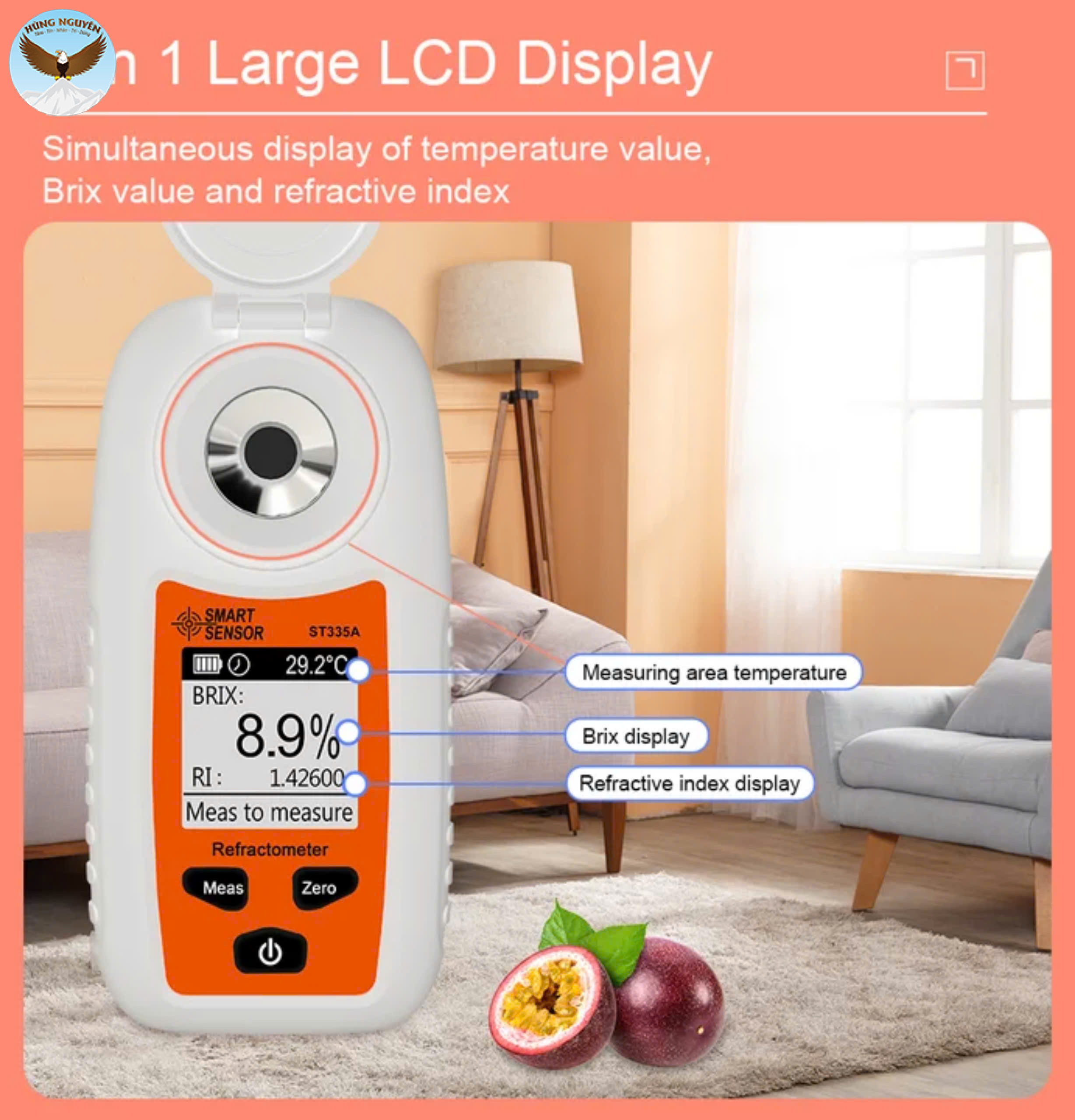 Máy đo độ ngọt điện tử SMARTSENSOR ST355 (55% Brix)