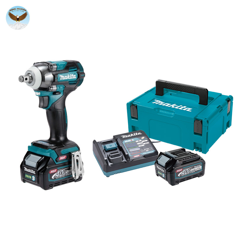 Máy siết bu lông chạy pin MAKITA TW004GD201 (Sạc nhanh(DC40RA), 2 pin 2.5Ah(BL4025))