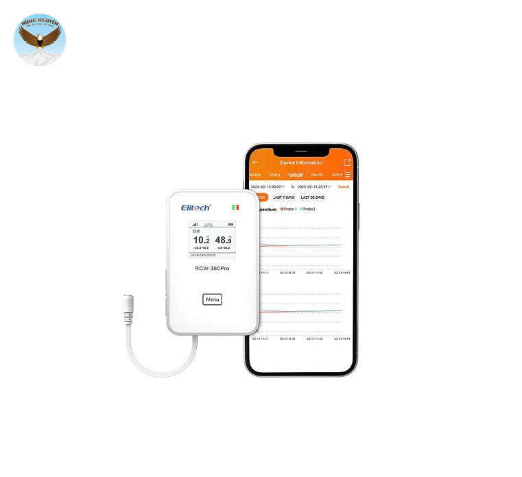 Bộ ghi dữ liệu nhiệt độ, độ ẩm Elitech RCW-360PRO-SC 4G