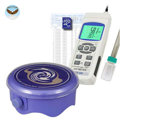 Bộ máy đo pH và máy khuấy từ PCE 228-MSR100 (0-14 pH)