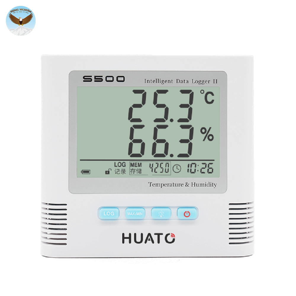 Đồng hồ đo nhiệt độ và độ ẩm HUATO A2000-TH (-20~+70℃, 0 ~ 100%RH, cảm biến trong)