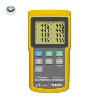 Thiết bị đo, ghi nhiệt độ đa kênh LUTRON BTM-4208SD (12 kênh)
