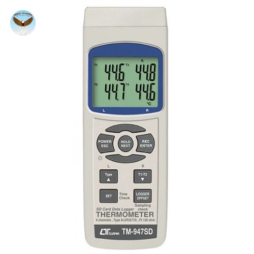 Thiết bị đo nhiệt độ 4 kênh LUTRON TM-947SD (K / J / R / S / E / T, Pt 100)