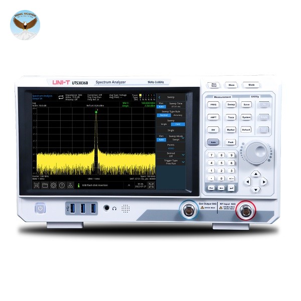 Máy phân tích phổ UNI-T UTS3036B (3.6GHz, 1Hz~3 MHz, -161dBm/Hz)